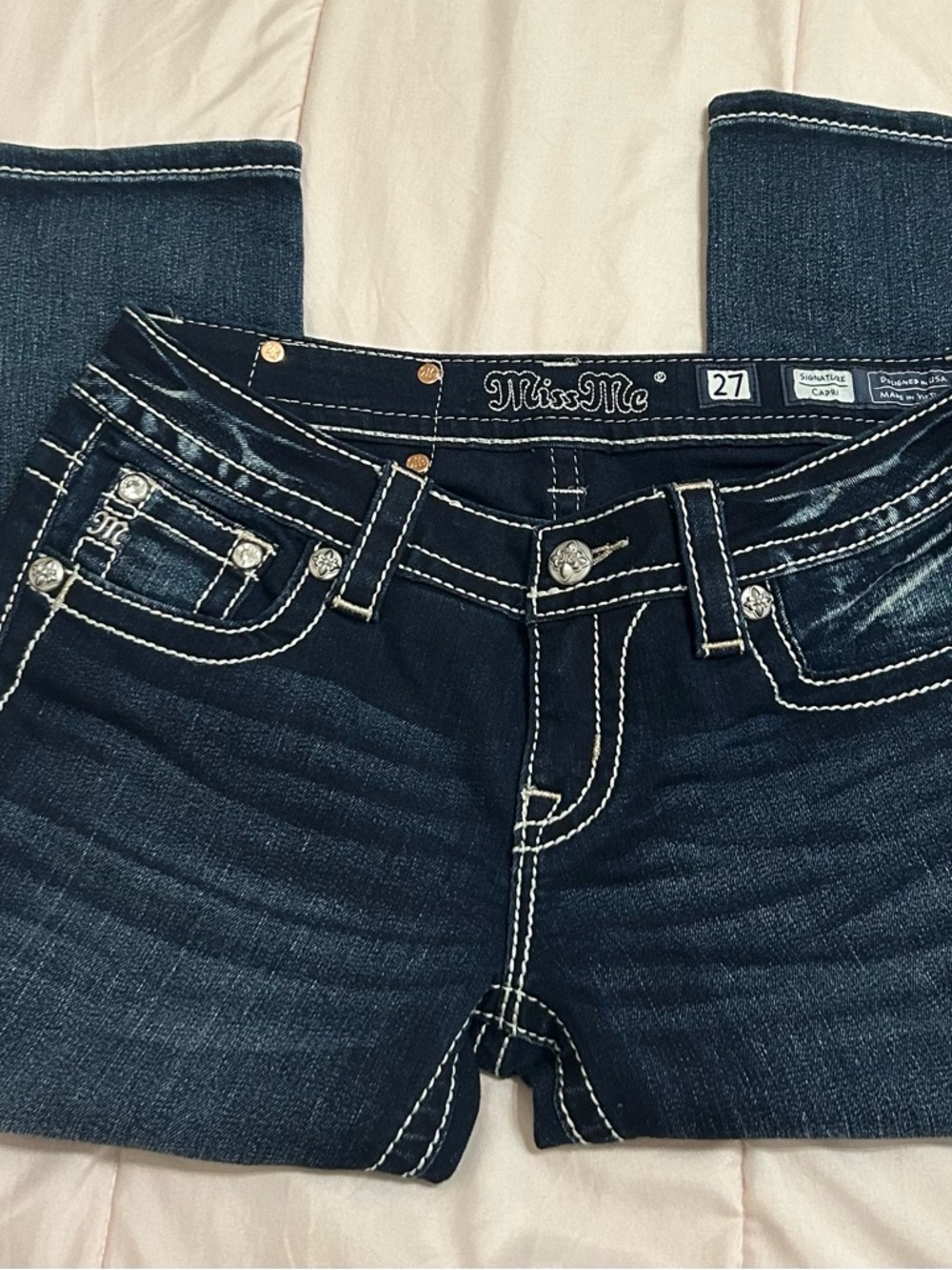 Miss Me Dark Blue Women's Denim Jeans - Size 27